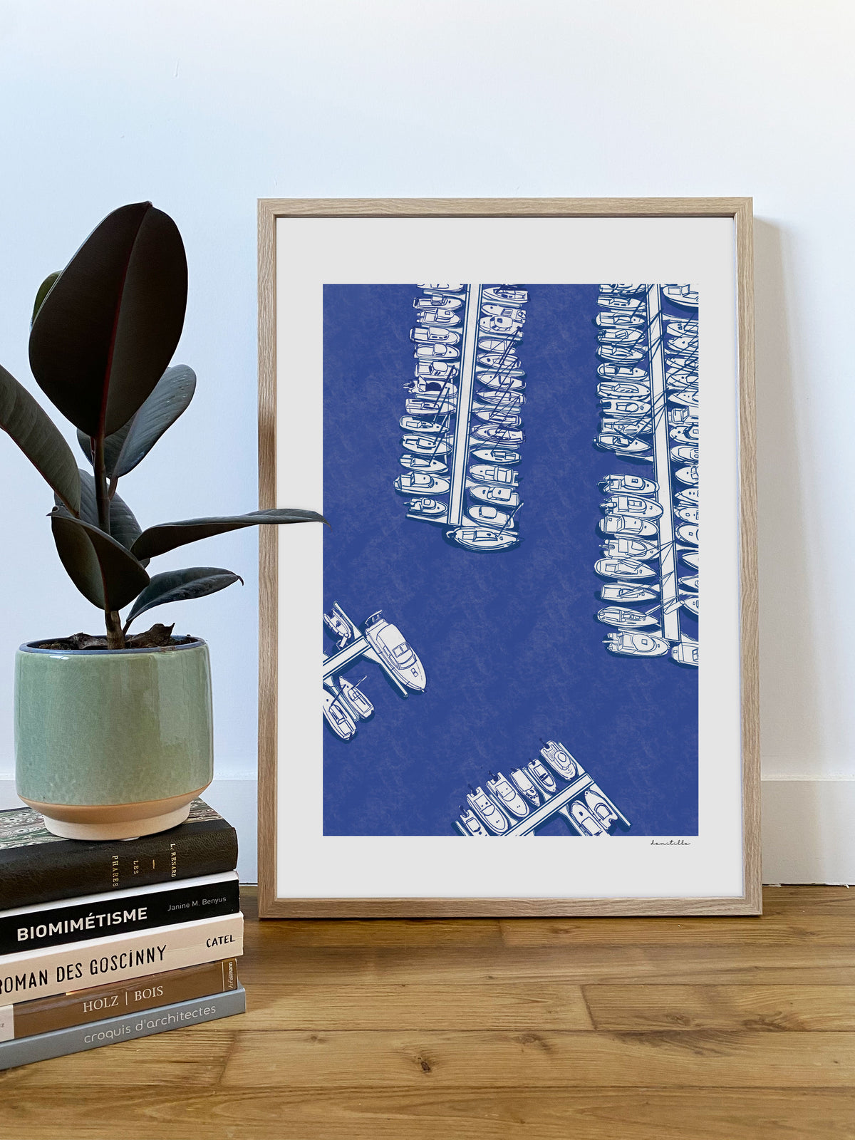 Tableau - Bateau au port