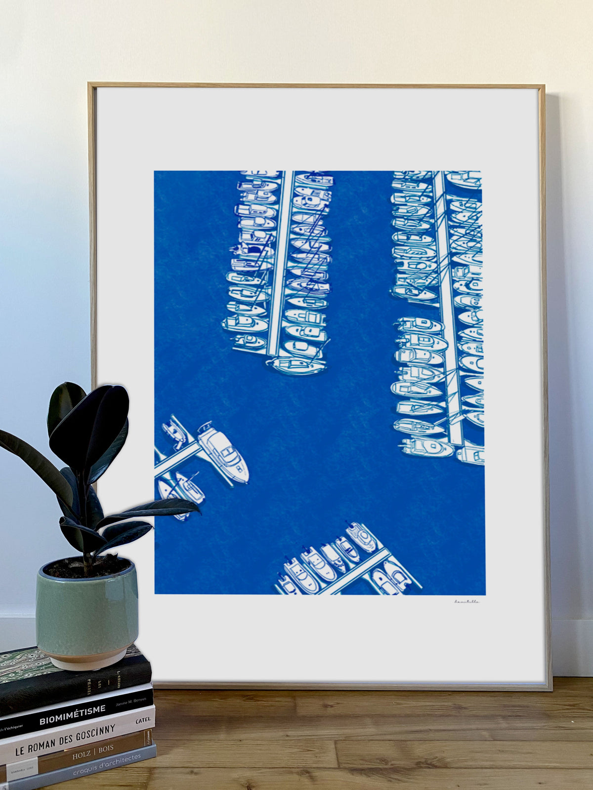 Grand Tableau - Bateau au port